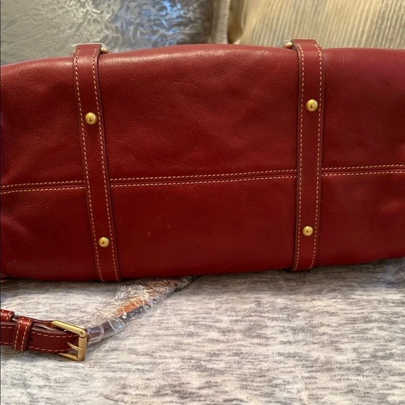 Dooney & Bourke Burgundy Leather Satchel - Picture 4 of 7